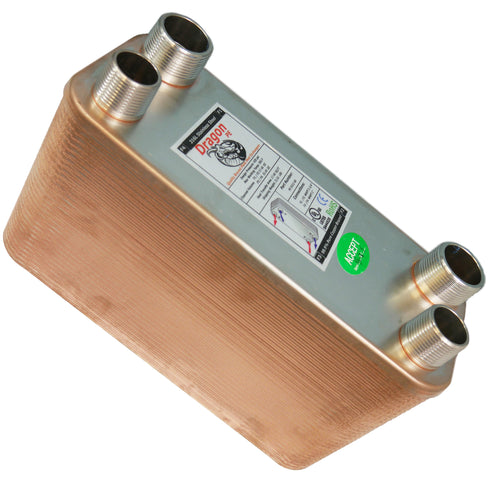 60 Brazed Plate 5"x12" Heat Exchanger 150,000 BTU